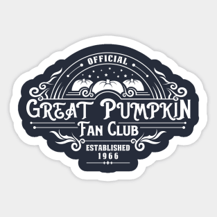 The Great Pumpkin Fan Club Sticker